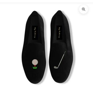 NWT May Anthony men’s black velvet “Triple Bogey” loafer  with dust bag and box